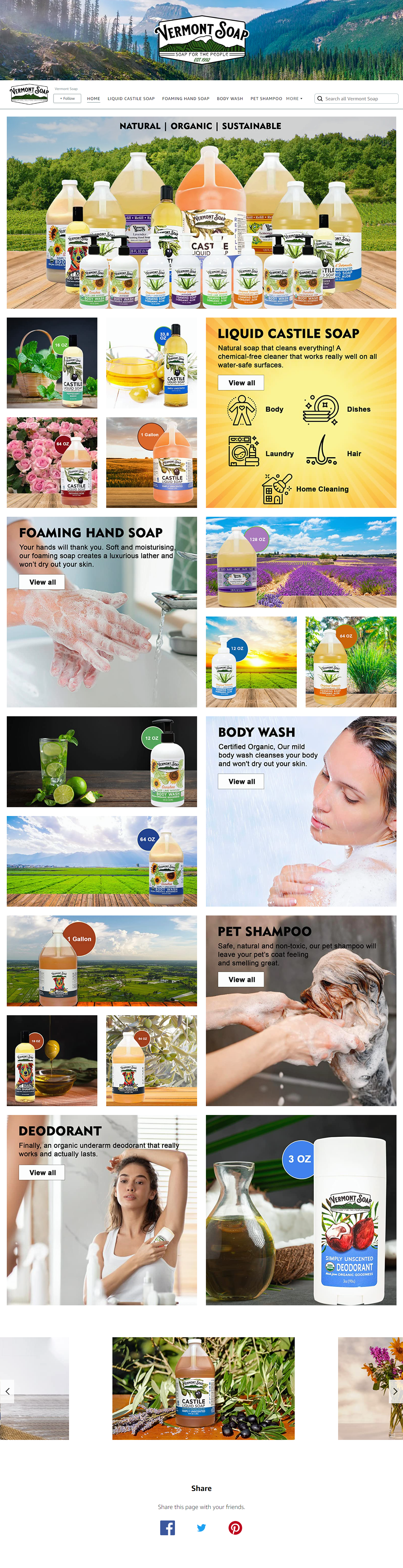 Sipransh Ecommgrowth - Vermont Soap Storefront